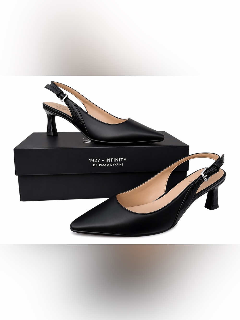 Naturalizer Tansy Black Slingback Pointed-Toe Heel Elegant Career & Evening Sz 6
